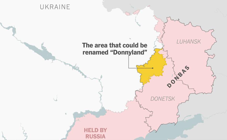 Украина Донбасснинг бир қисмини Трамп шарафига Донниленд деб аташни таклиф қилди — NYT